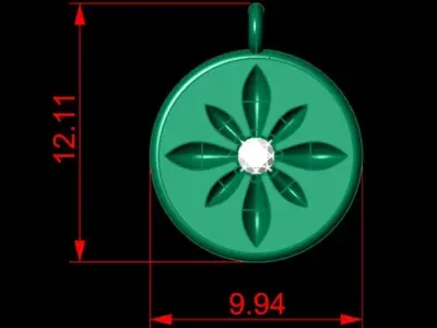 Pendant P049 3D Print Model 3D print model