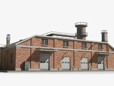 Factory xx13 Low-poly 3D model purchase