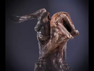 Alien parasite 2 Low-poly 3D model