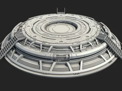 Sci-Fi Mecha Platform Kit Vol 02 3D model