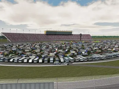 Kansas Speedway Game Ready Low-poly 3D model