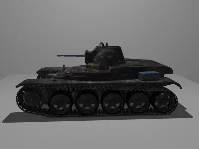 swedish tank L601 3D model