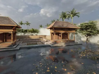 Traditional Newari Hiti 3D model