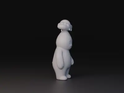 minimal sad miniature statue cloud Free 3D print model