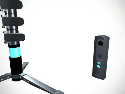 Ricoh theta with Stand 3D model