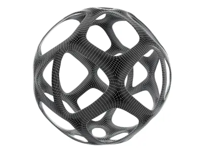Abstract Sphere v11 002 Low-poly 3D model