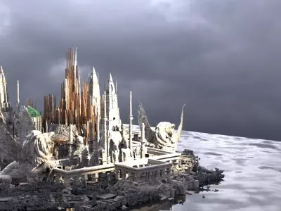 Emperors High palace City  Kit bash 3D model