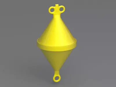Sea Buoy 01 yellow 3D model