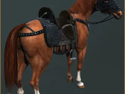 Horse for Heroes Light Version Low-poly 3D model
