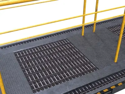 LowPoly Platform bridge ladder MODEL Element1 old Low-poly 3D model