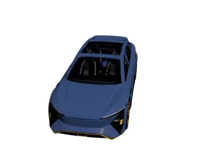 Generic Futuristic Modern SUV Next-Gen Urban Vehicle 06 3D model