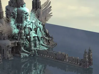 Angelic themed models with Hell themed models extended 3D model