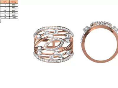 Ladies-Elegant Stone Rings For Womens 113 3D print model
