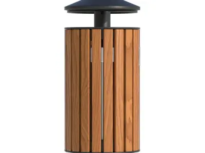 Outdoor Trash Bins 01 Low-poly 3D model