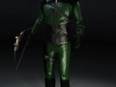 Arrow 3D Rigged Low-poly 3D model