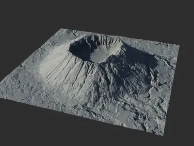 Landscape Environment Volcano 5 Low-poly 3D model