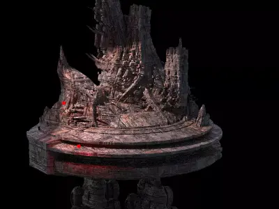 Alien Mars Storm Tech Monolith  3D model