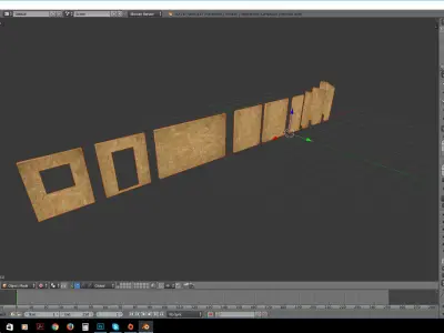 Modular construction site wall partition kit Low-poly 3D model