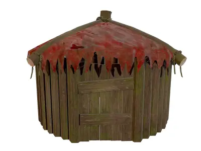 Orc Hut - Game Ready Low-poly 3D model