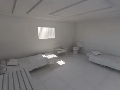 Prison Interior Low-poly 3D model