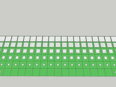 Concrete grass paver design collection 3D model