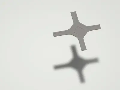 ROAD WITH ROUNDABOUT Low-poly 3D model