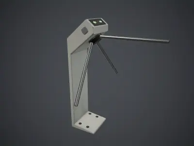 Security Turnstile 1 PBR Game Ready Low-poly 3D model