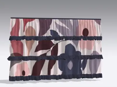 Curtain Low-poly 3D model