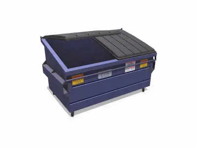 Dumpster Low-poly PBR Low-poly 3D model