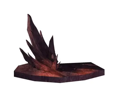 Game Model - Outstanding Volcanic Stone Teeth 02 3D model