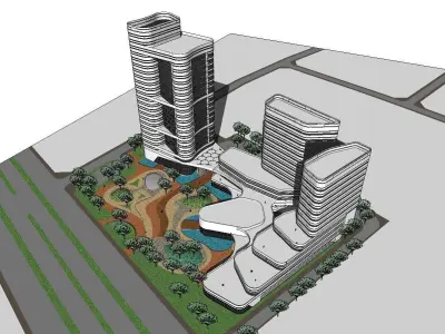 vacation spot-Resort-Fashion Leisure Hotel-0209 3D model