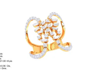 Women Ring  Render 3dm STL OBJ FBX Details 3D print model 240