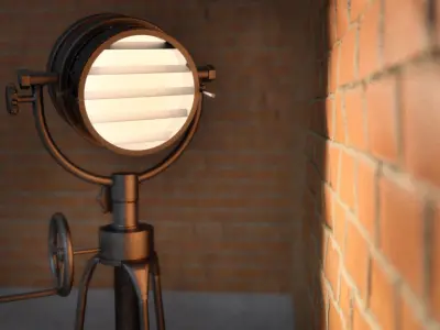 Industrial Lamp  Free 3D model