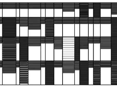Revit Curtain Panel with Dynamic Louvers Fully Parametric System 3D model
