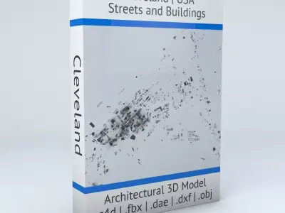 Cleveland Streets and Buildings 3D model
