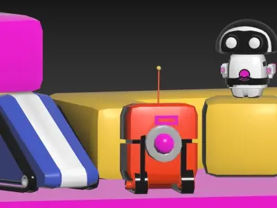 Robots and Boxes 3D model