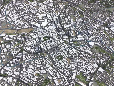 Birmingham - UK - City 3D Model Low-poly 3D model