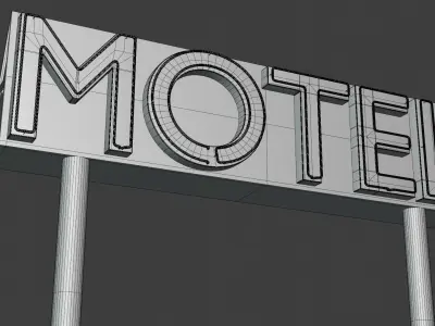 MOTEL billboard 3D model