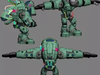 cybermonkey model humanoid robot Low-poly 3D model