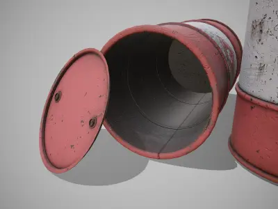 Berrels red used Low-poly 3D model
