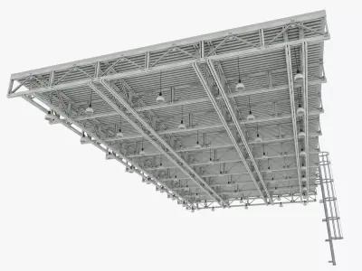 Ceiling Ventilation Pipes 14 3D model