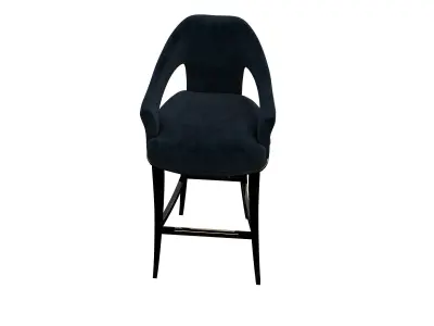 Barchair bar stool - velvet 3D model