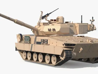  US Army M10 Booker Armored Combat Vehicle Rigged 