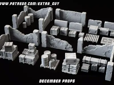 Props  and Environment  3D Printable 3D print model