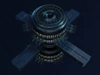 SpaceStation 3D model
