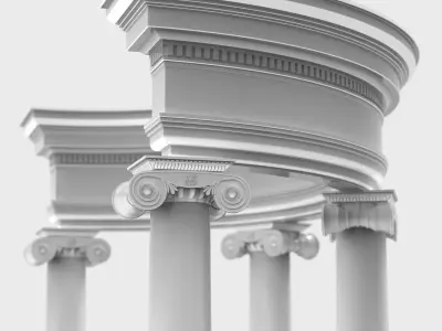Neoclassical Circular Pavilion   3D print model