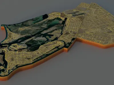 Abu Dhabi city in UAE 3D model