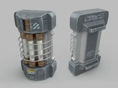 Sci-fi Lamp Game-ready PBR 3D model Free low-poly 3D model