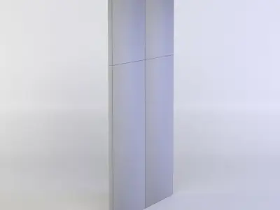 Door wooden with pattern Low-poly 3D model