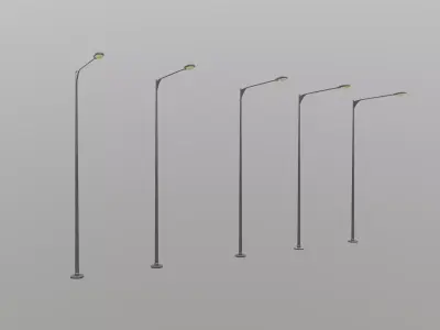 Street Light 3D model 7
